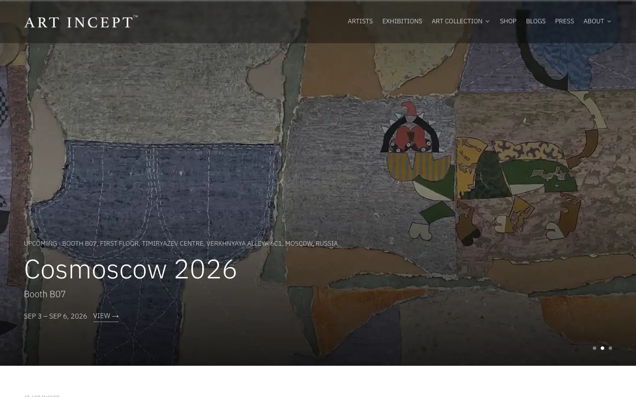 Art Incept — A gallery and artist platform for a Gurgaon art studio
